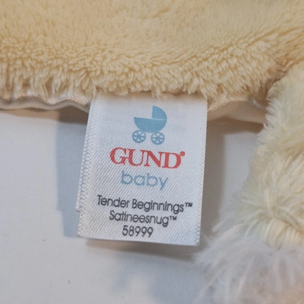 Gund Satineesnug Giraffe Security Blanket‎ Yellow Pink Satin 58999